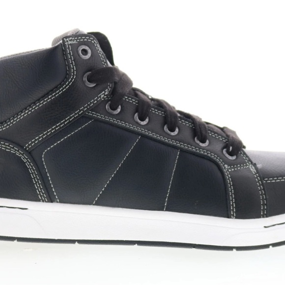 Skechers Black Steel Toe Memory Foam Work Shoes High Top Slip Resistant - Picture 3 of 13